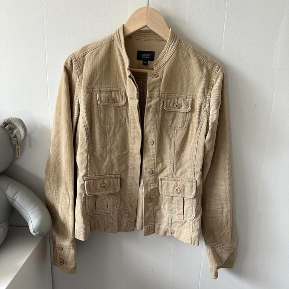 Vintage tan corduroy button up jacket - Picture 4 of 8